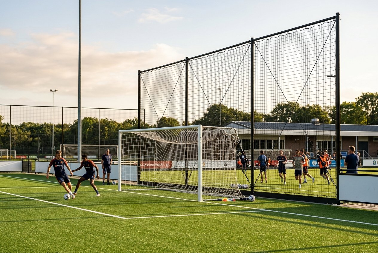 Football practice net goal cage training facility